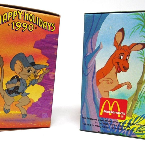 Adorable Vintage Unopened 1999 Disney Rescuers Down Under McDonalds set of 2 Ber - Picture 2 of 8